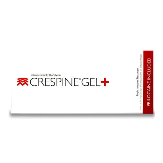 Crespine gel plus injectie (+pijnstiller), voorkant verpakking